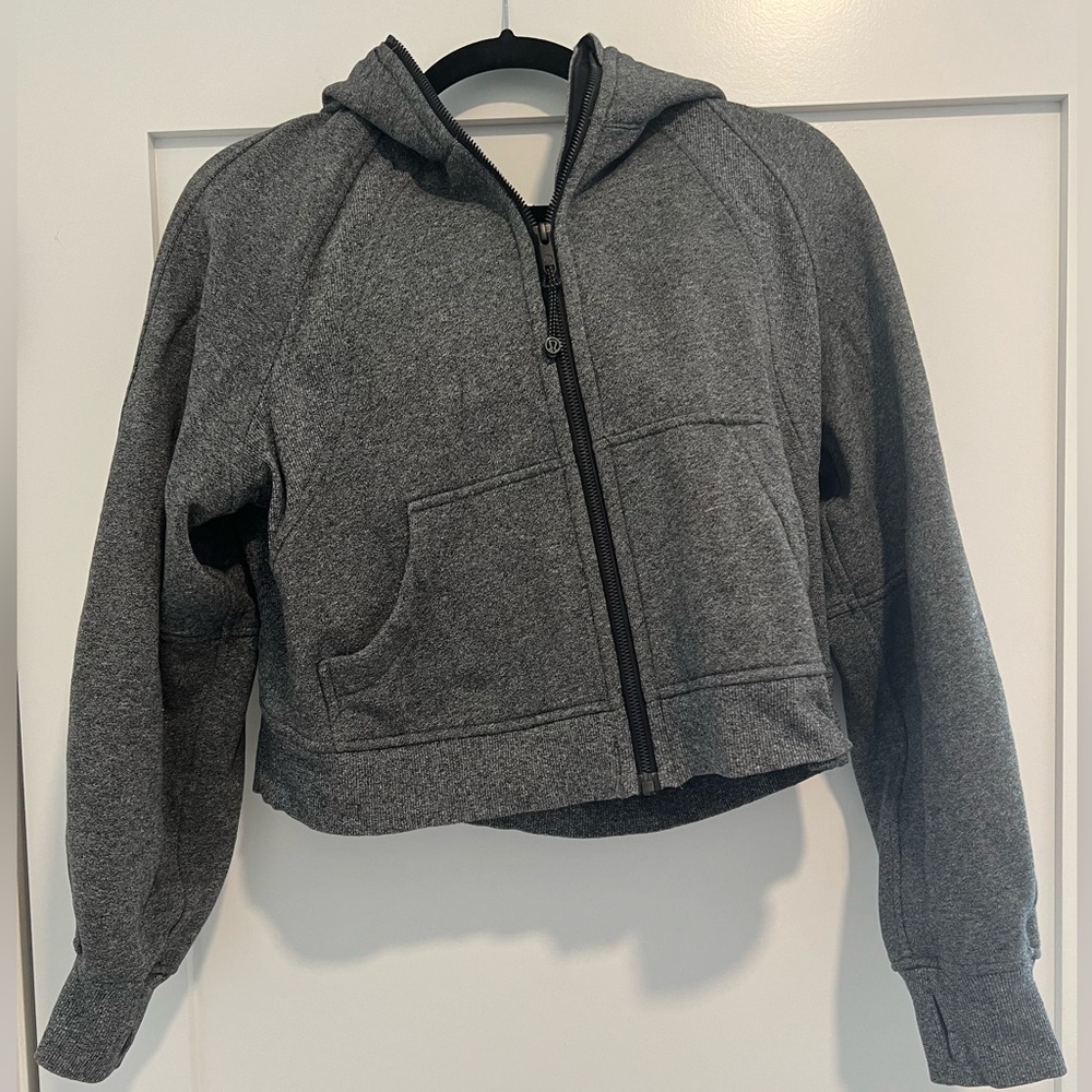 Lululemon gray scuba oversized full zip hoodie
